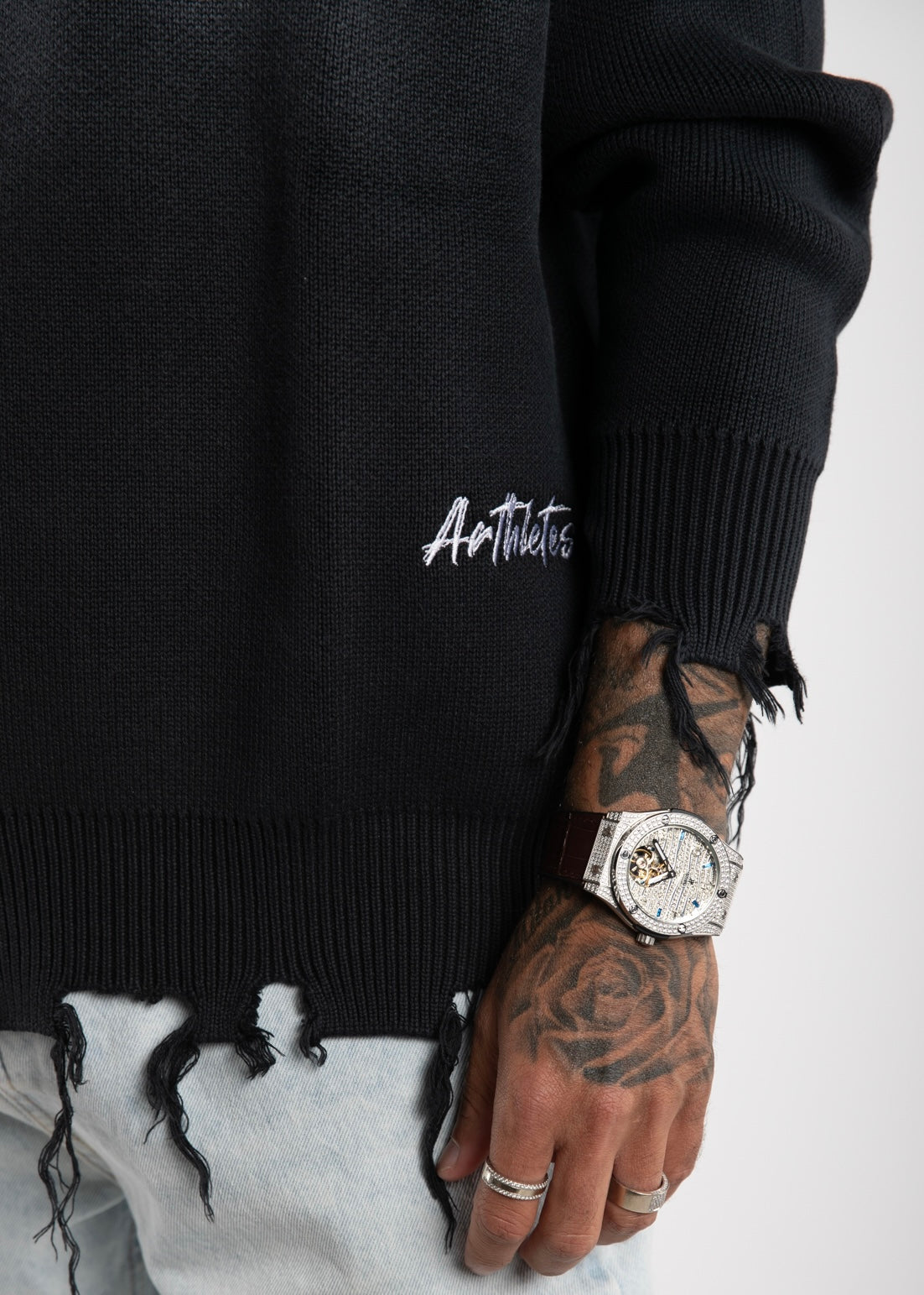 Arthletes heavy weight knit- Black and gray