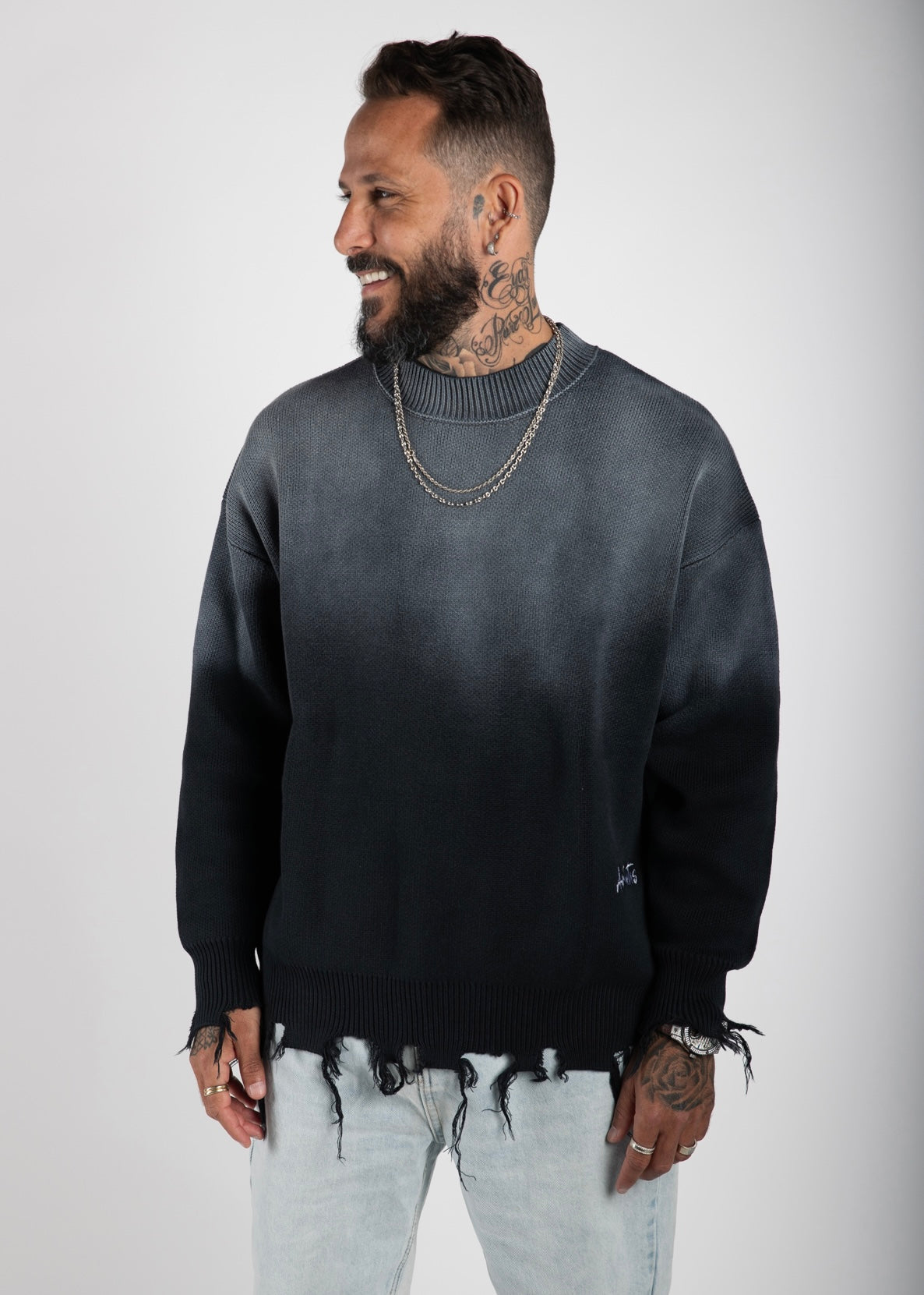 Arthletes heavy weight knit- Black and gray