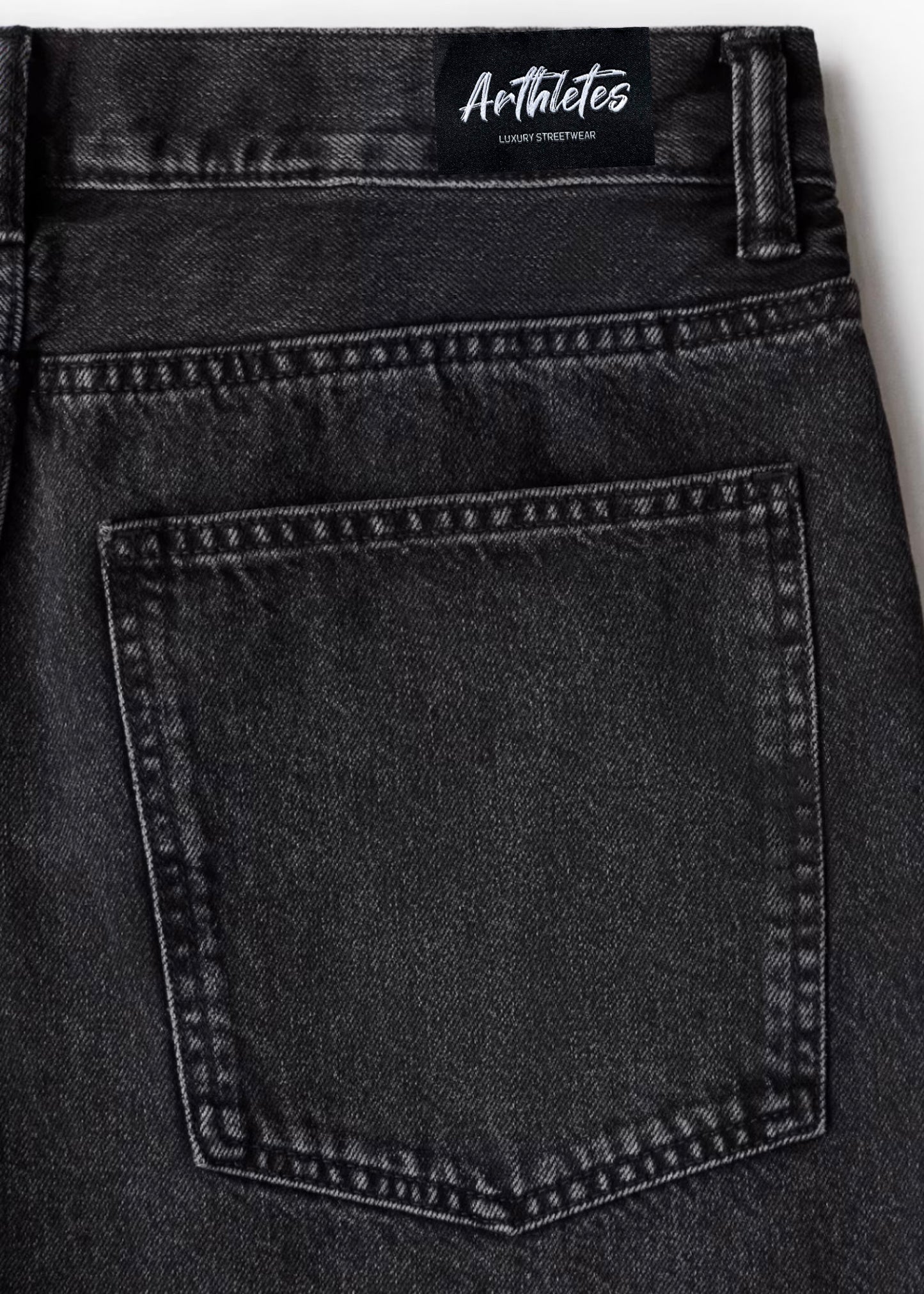 Denim Bermuda shorts- Black