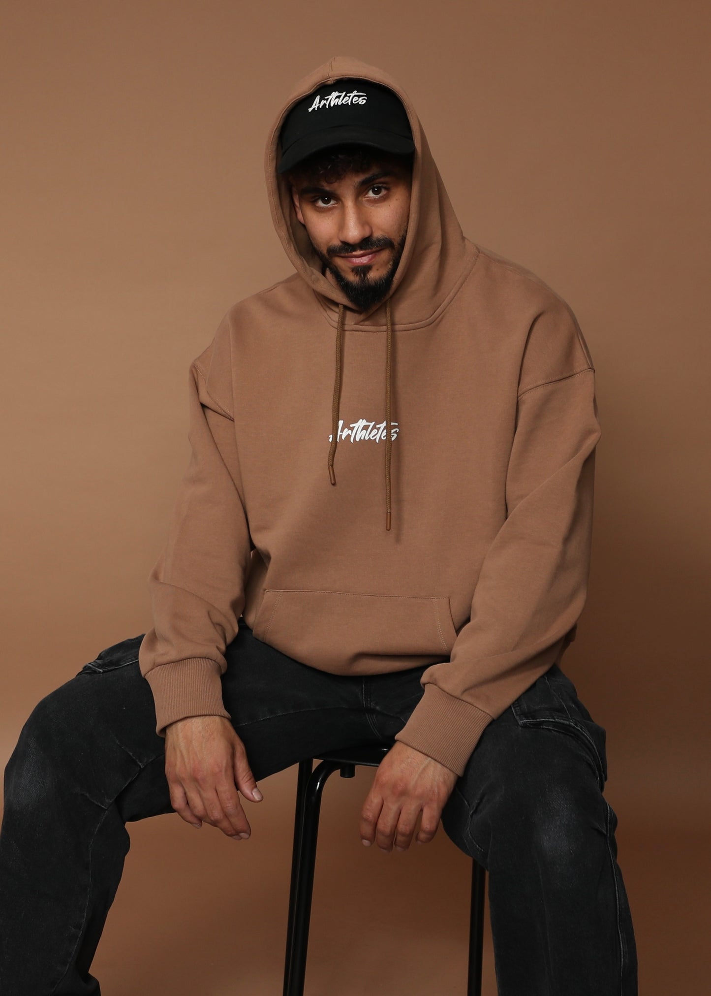 I'M WORLDWIDE oversize hoodie- coconut brown