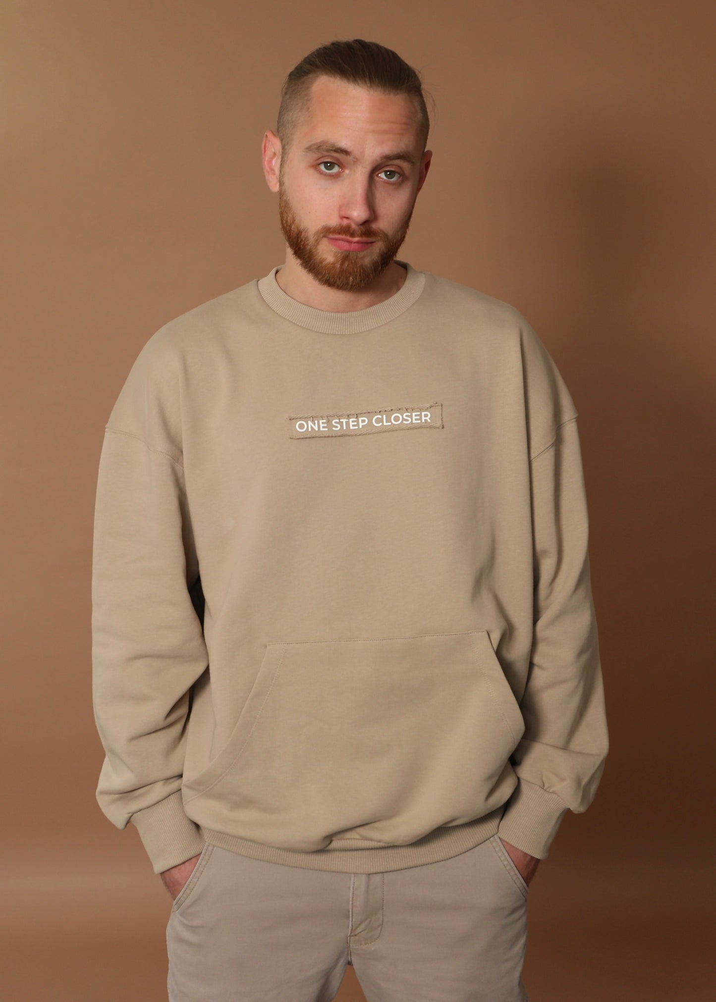 ONE STEP CLOSER oversize sweatshirt- khaki