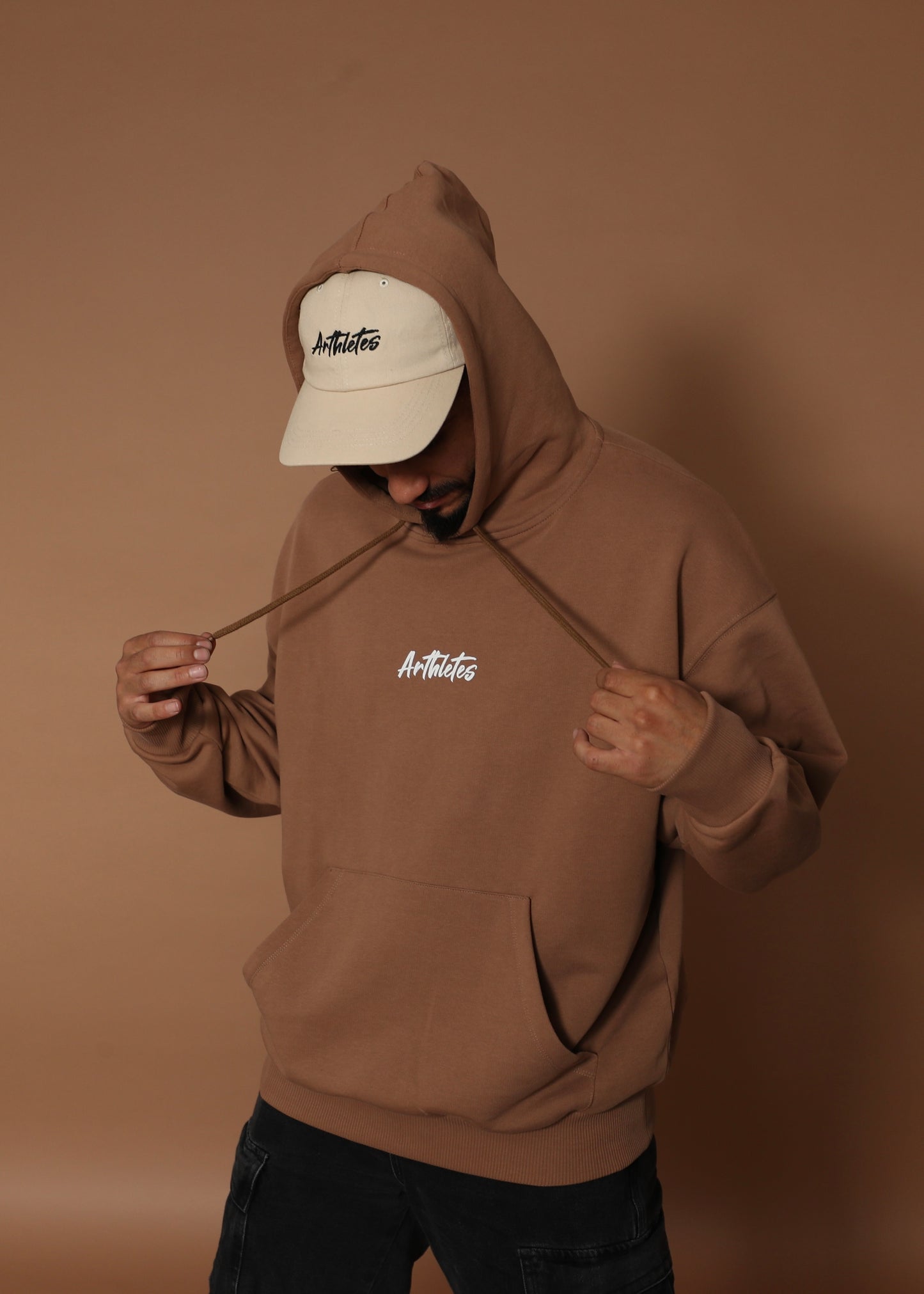 I'M WORLDWIDE oversize hoodie- coconut brown