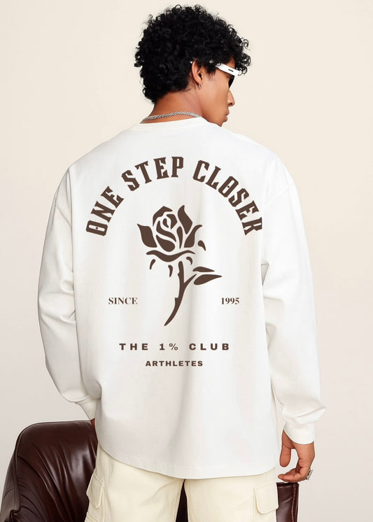 The 1% club long sleeves - white