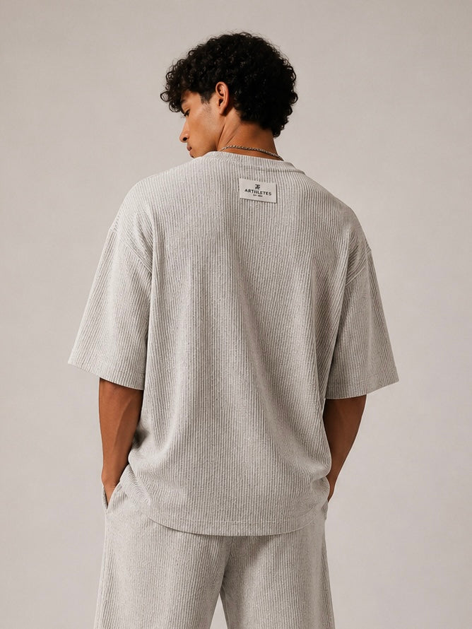 Arthletes oversize knit shirt- Cream beige