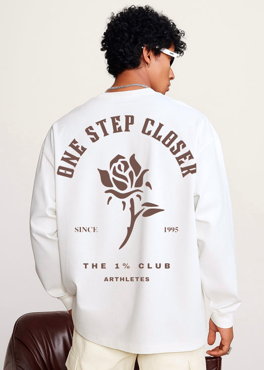 The 1% club long sleeves - white