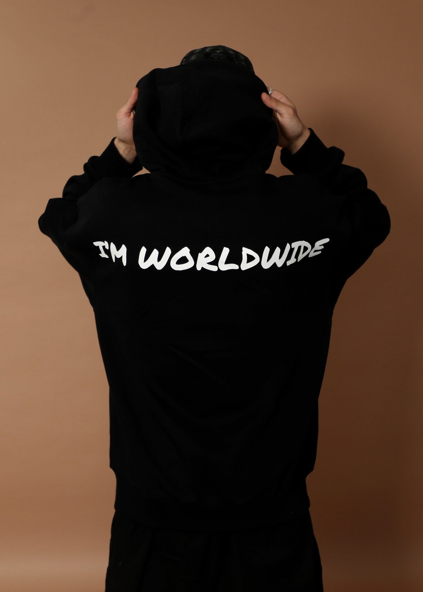 I'M WORLDWIDE oversize hoodie- black